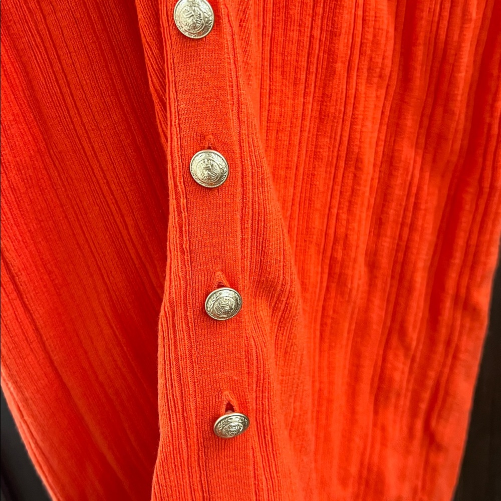 L’AGENCE Orange Knit Midi Dress - Picture 7 of 9
